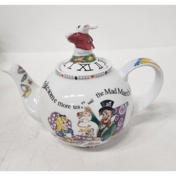 VINTAGE Cardew Design Alice In Wonderland Café Teapot With White Rabbit Lid